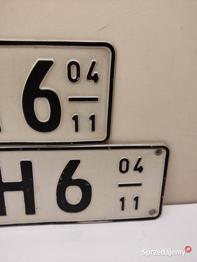 Tablica rejestracyjna Niemcy 2 sztuki AH6 Głuchołazy sprzedam