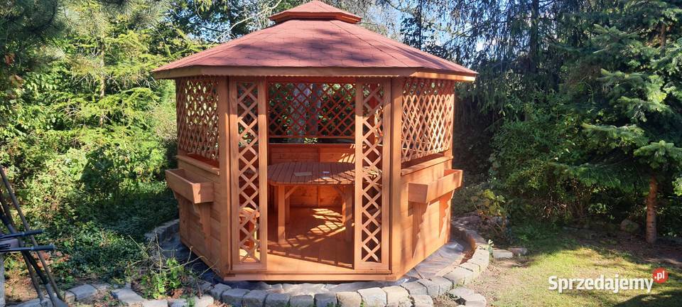 Altana ogrodowa drewniana sześciokątna Wiata Altany i wiaty Nowy Sącz sprzedam