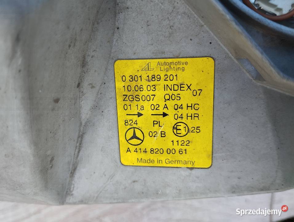 Lampa przednia lewa Mercedes Vaneo W414 Lampy przednie Łódź