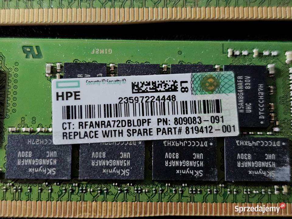 RAM 32 GB serwer DDR4 Pojemność 32GB Tarnowiec