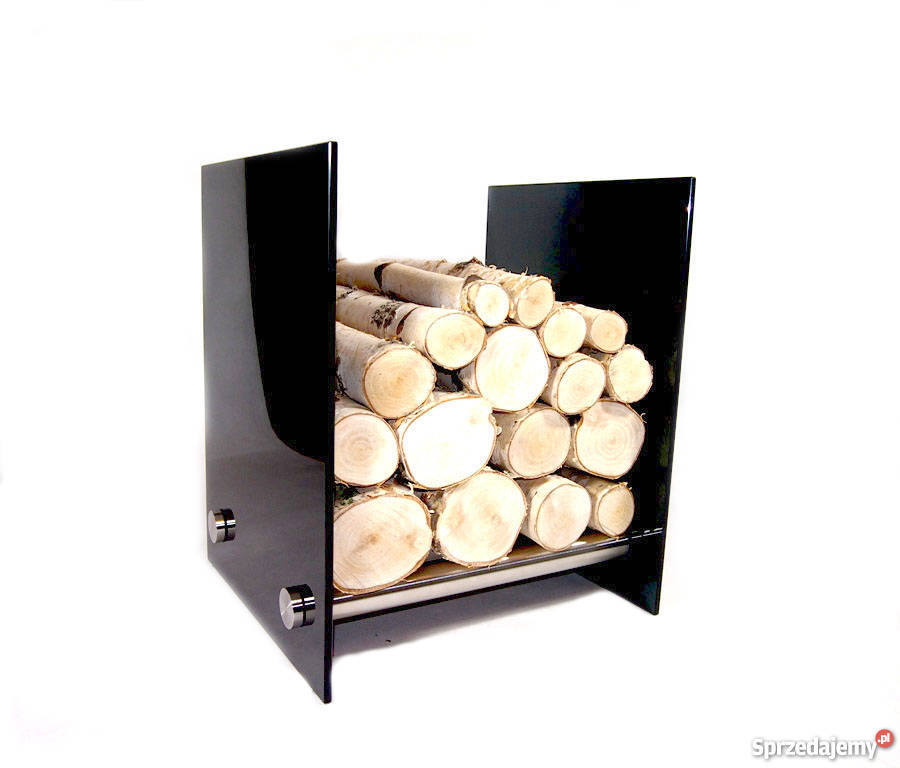 Stojak na drewno kominkowe CZARNY EKSKLUZYWNY Kraków sprzedam