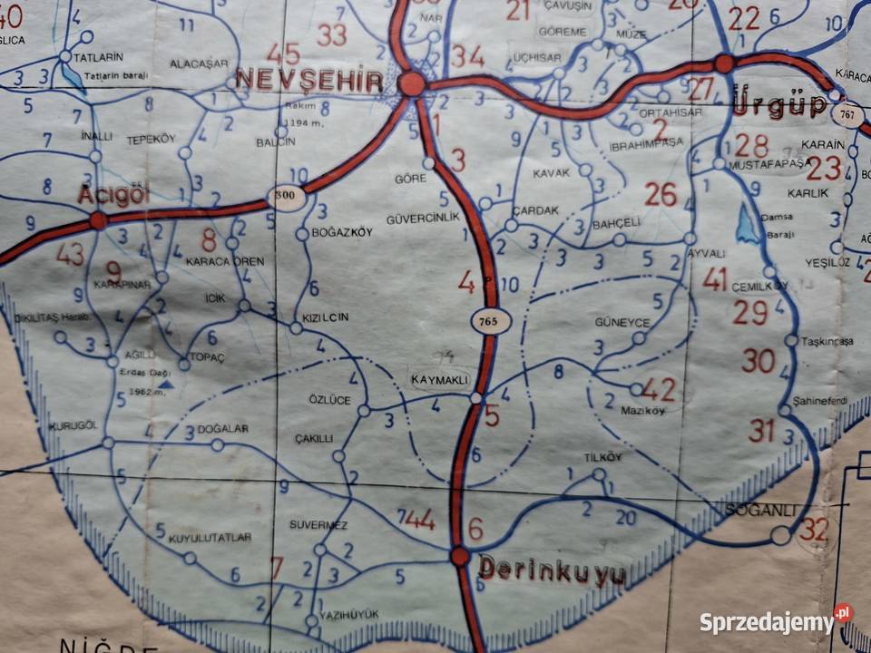 Turcja Nevsehir il Haritasi touristic map Kraków