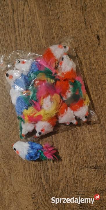 Zabawki kota Myszki z piórkami 12 sztuk Starachowice