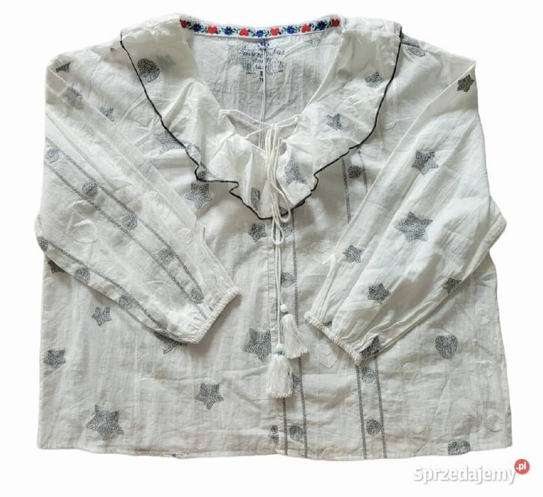 KOSZULA GWIAZDKI BLUZKA BOHO FRĘDZLE OVERSIZE Kalisz