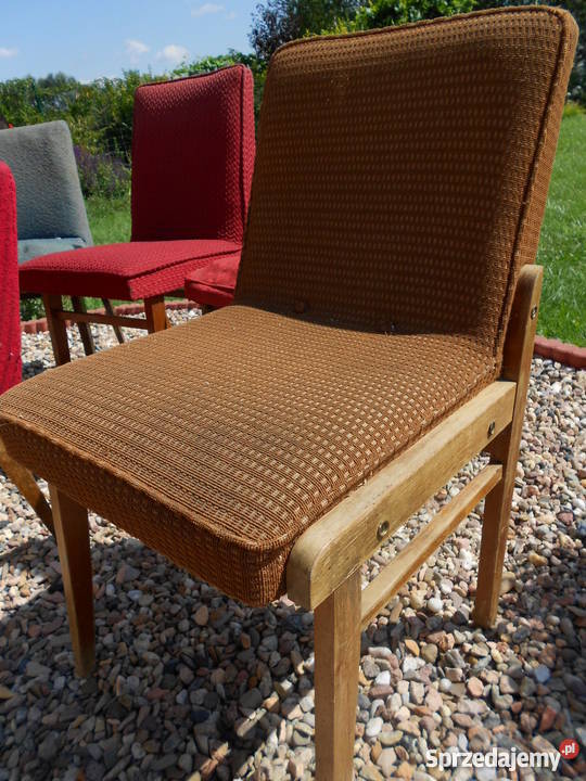 Krzesła Fotel PRL Vintage Tapicerowane AGA Wrocław sprzedam