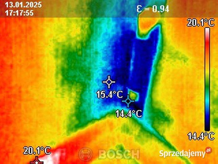 Przegląd termowizyjny okien badanie mostków Wrocław