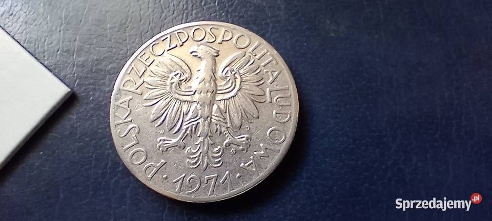 Stare monety 5 złotych 1971 Rybak PRL Polska Lesko
