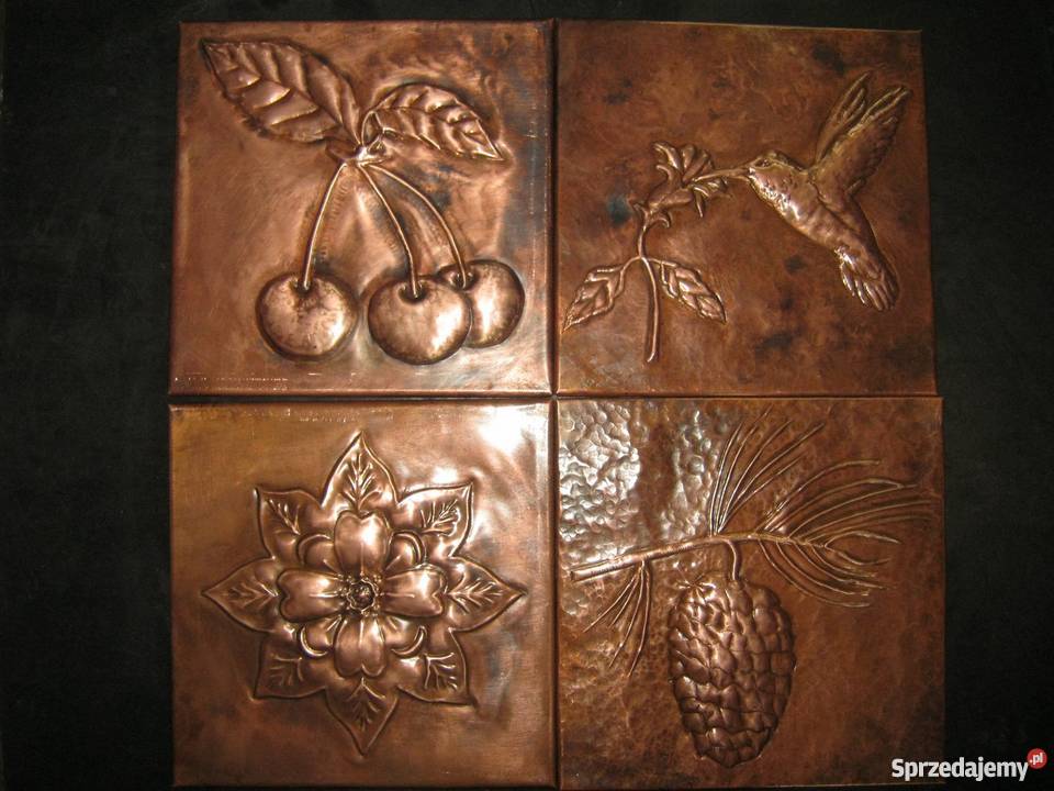 Płytki ścienne dekory ręcznie robione miedź Ściany i elewacje Dzierżoniów
