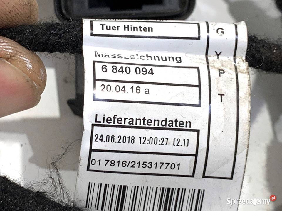 WIĄZKA DRZWI TYŁ PRAWY BMW F48 6840095 15 140