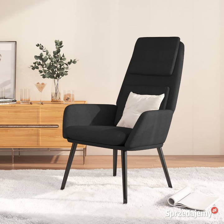 Fotel wypoczynkowy czarny obity tkaniną WM341318 Fotele Warszawa