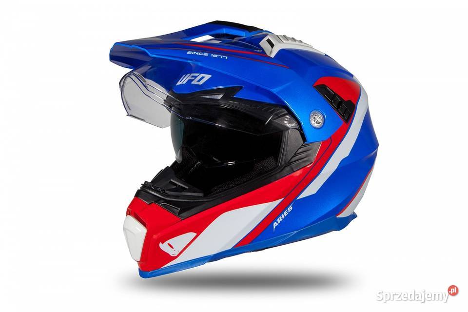 UFO KASK DUAL ARIES ENDURO Z SZYBĄ I BLENDĄ BLUE Mrągowo