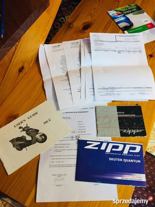 Skuter Zipp Quantum 2T OC PT Okazja zachodniopomorskie Golczewo