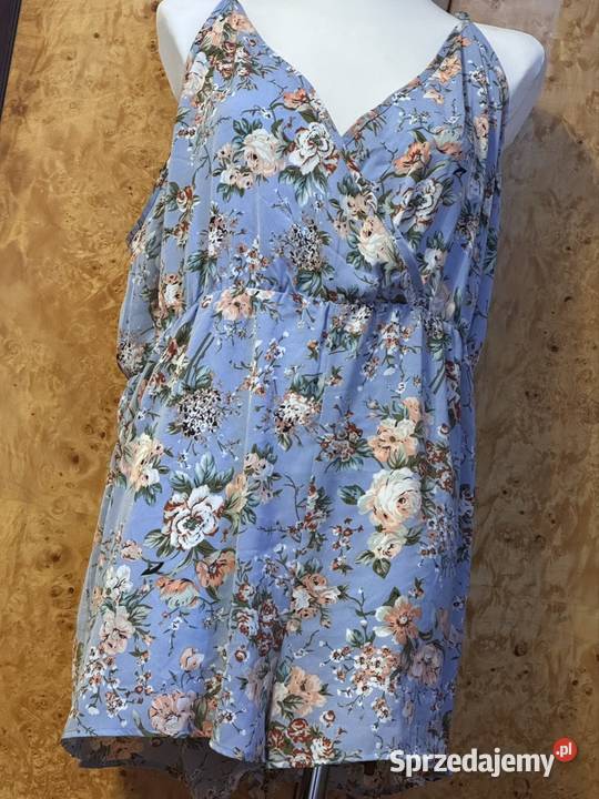 Kombinezon w kwiaty 4xl