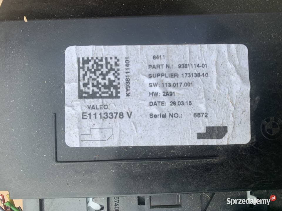 Moduł sterownik klimatyzacji 9381114 mini cooper