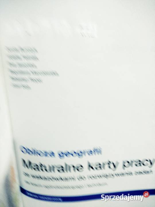 Maturalne karty pracy 1 geografia Warszawa sprzedam
