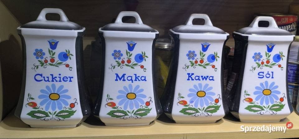 Pojemniki kuchenne ceramiczne LUBIANA vintage Pszczyna