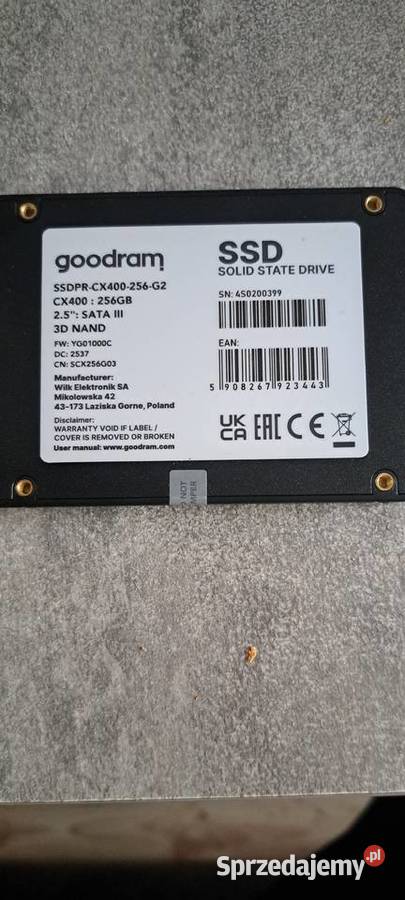 Dysk SSD 256GB Bydgoszcz