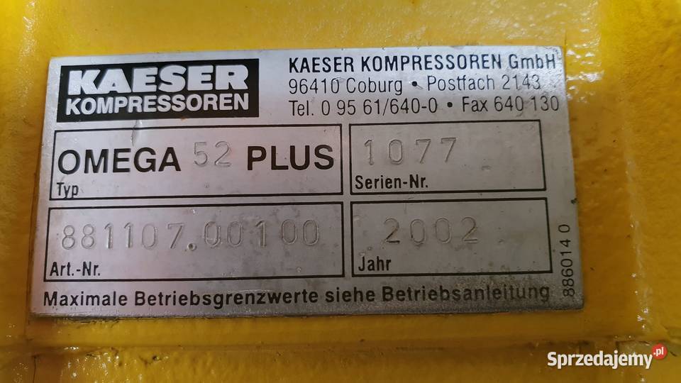 Dmuchawa Kaeser Omega 52 Plus S014766 Wilków