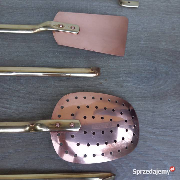 Miedziane przybory kuchenne komplet 4 z Warszawa