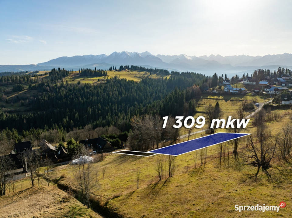 Widokowa działka w Rzepiskach 1310 m2 Sprzedaż małopolskie Rzepiska