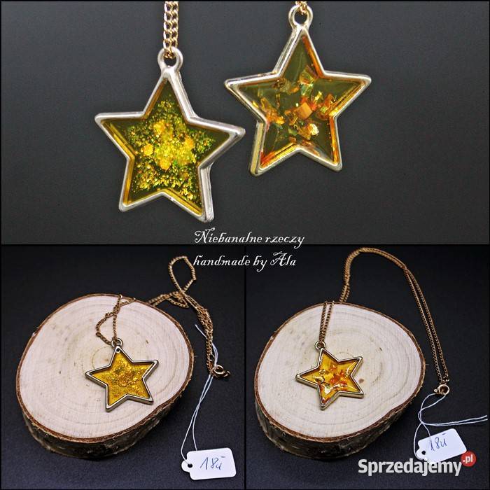 Biżuteria z żywicy wisiorek naszyjnik łódzkie Kutno