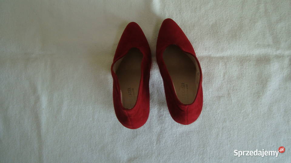 Czerwone buty na obcasie Peter Kaiser rozmiar 35 skóra
