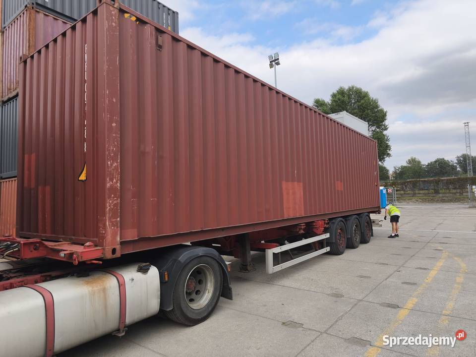 Kontener morski 40 HC 12 metrowy stan mazowieckie Ostrów Mazowiecka
