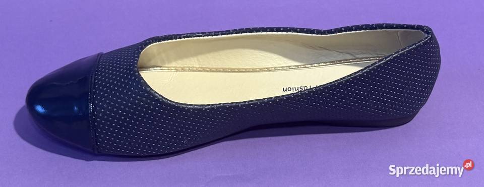 Granatowe baleriny połysk rozmiar 38 BAL9 Balerinki
