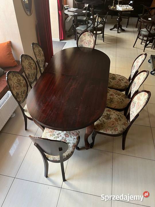 KRZESŁO fotel DREWNO Z OBICIEM motym KWIATOWY śląskie