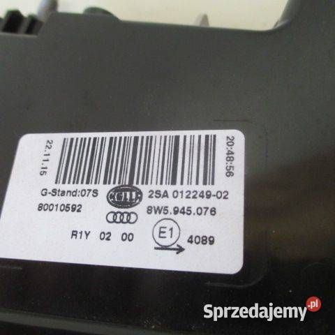 LAMPA TYŁ TYLNA W KLAPE PL AUDI A4 B9 SEDAN osobowe Lampy tylne wielkopolskie Rakoniewice