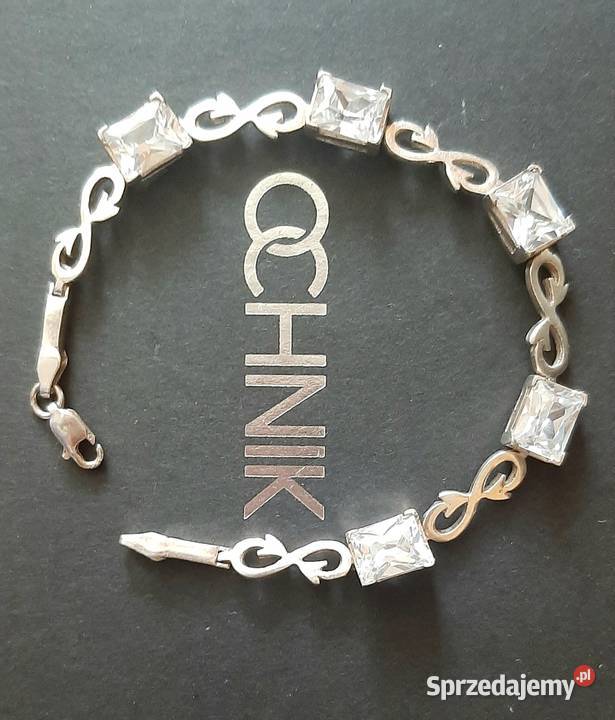 Srebro i cyrkonie Stara piękna bransoleta srebro Biżuteria podkarpackie Rzeszów