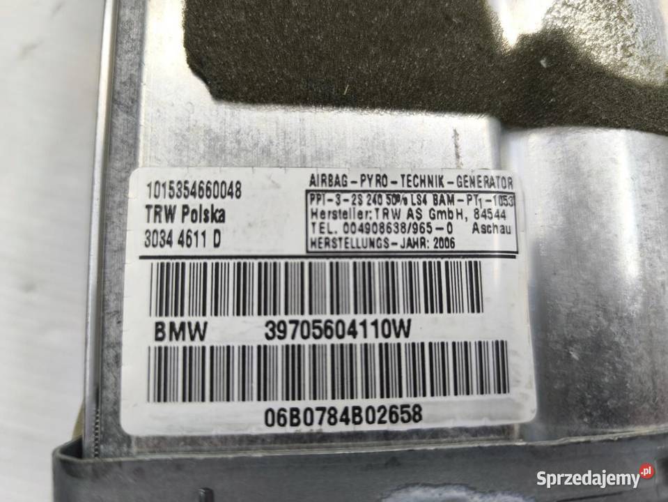 PODUSZKA PASAŻERA AIR BAG BMW X3 E83 3970604110W wielkopolskie