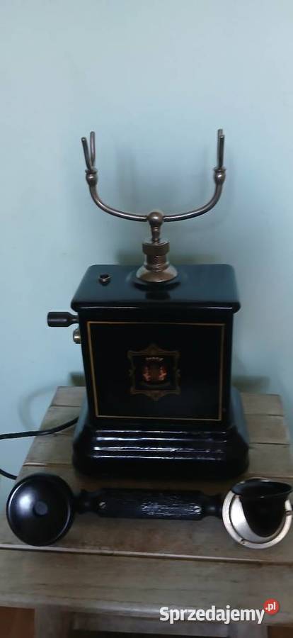 Stary stylowy telefon na korbę Telefony przewodowe Kraków