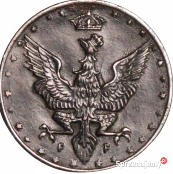 20 Fenigów Królestwo Polskie 1917 r Destrukt Numizmatyka Konin