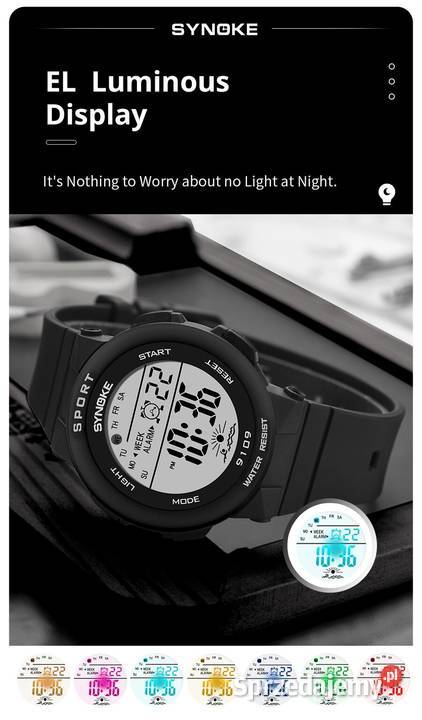 Zegarek cyfrowy Synoke elektroniczny damski unisex