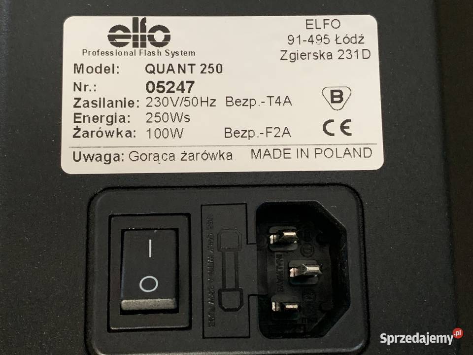 Studyne lampy błyskowe Elfo Quant250 zestaw 2 małopolskie Bochnia
