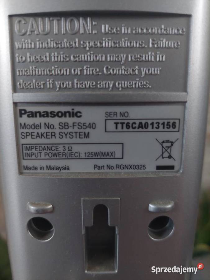 Głosniki kina domowego Panasonic Strzyżów