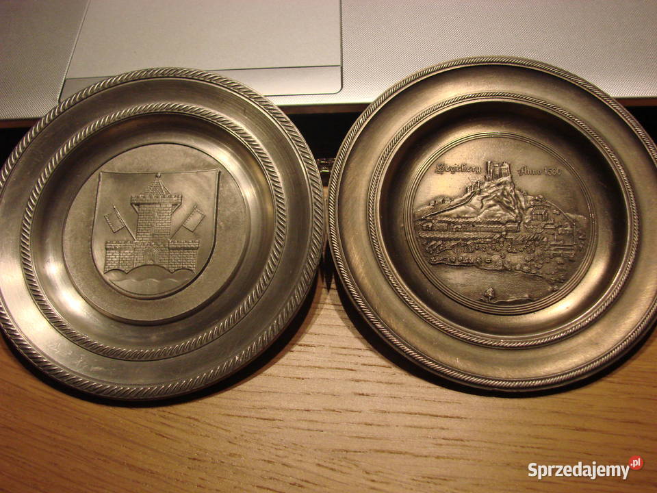 cynowe talerzyki podkładki Pozostałe pomorskie Pruszcz Gdański