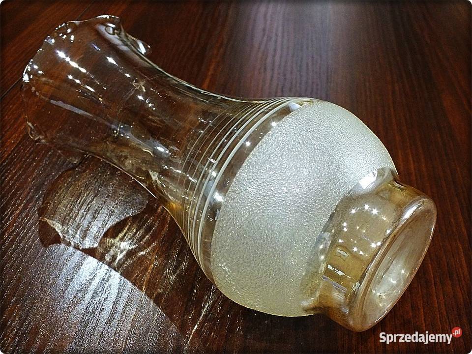 Wazon Rzadki Wazonik szklany 21 z lat 7080 Epoki Żary