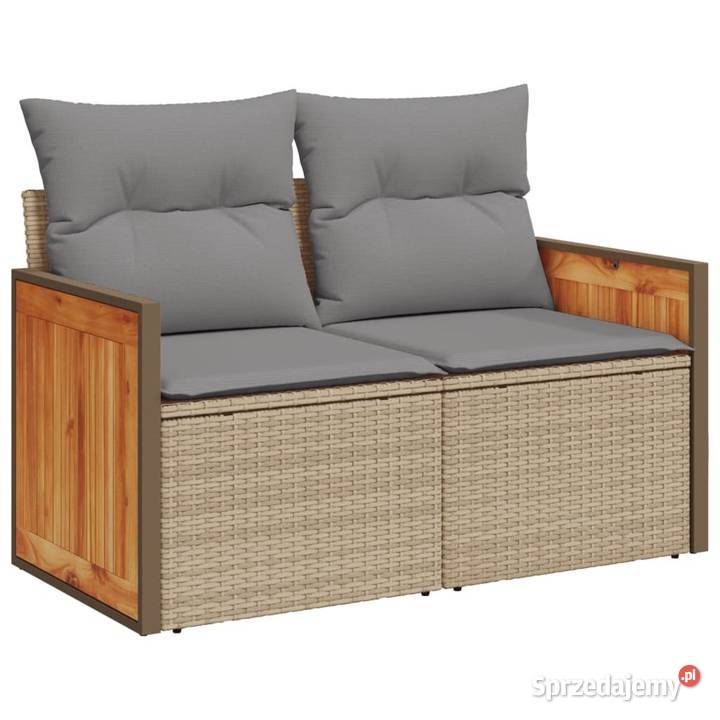 Sofa ogrodowa z poduszkami 2osobowa beż sprzedam