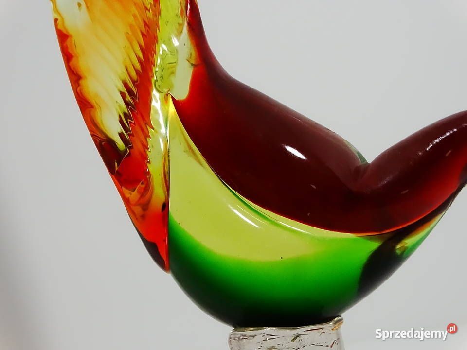 Szklana figurka koguta rajski ptak zwierzę