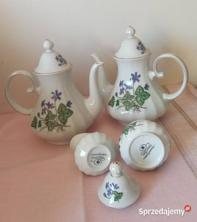 Biały dzbanek z przylaszczką Anemone Hepatica Gdańsk