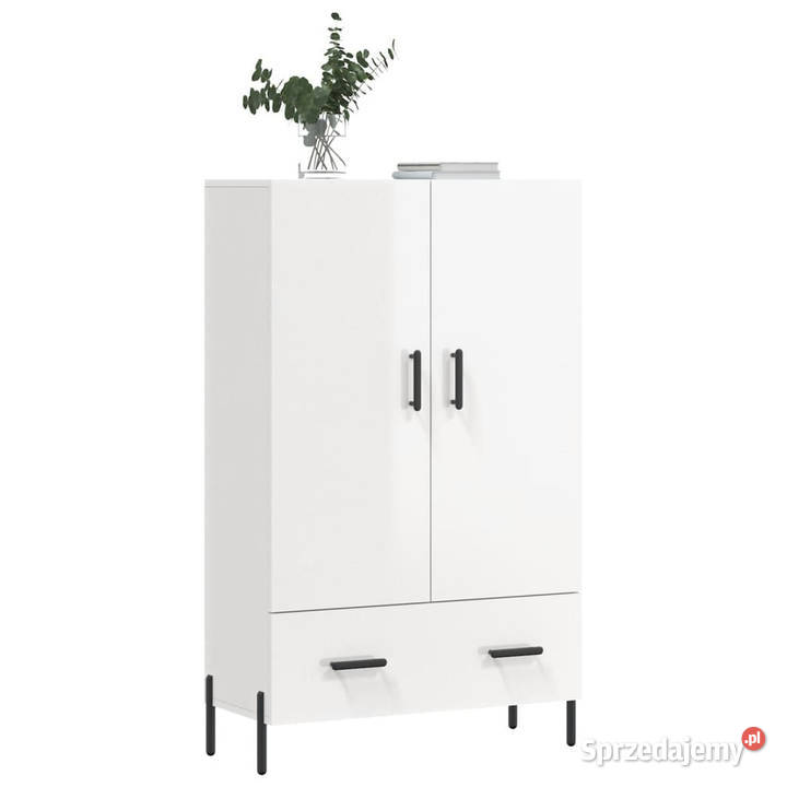 Wysoka szafka biała z połyskiem 695x31x115 mazowieckie Warszawa
