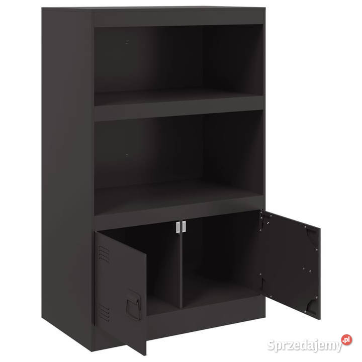 Szafka boczna czarna 67x39x107 stal WM841667 mazowieckie Warszawa