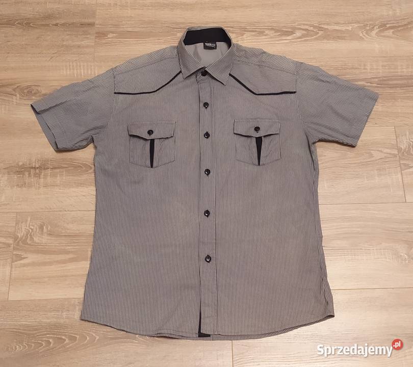 Koszula męska GIESTO krótki rękaw Hajnówka