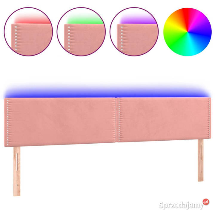 Zagłówek do łóżka z LED różowy 180x5x7888 Warszawa