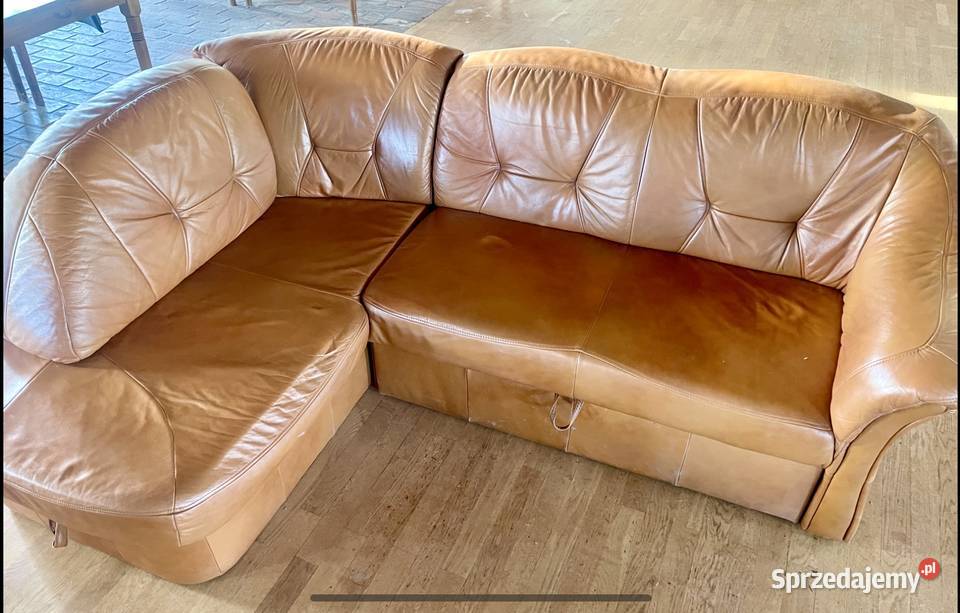 Wygodny narożny wypoczynek skórzany OKAZJA Komplety wypoczynkowe zachodniopomorskie Smogolice