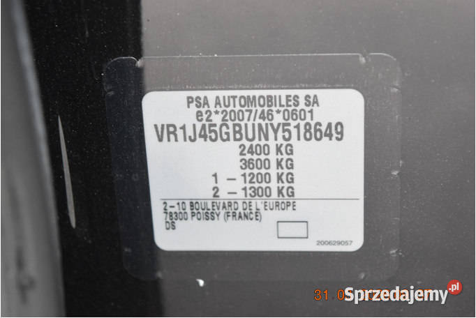 DS 7 CROSSBACK 2022 159800 ccm 200 Łódź sprzedam