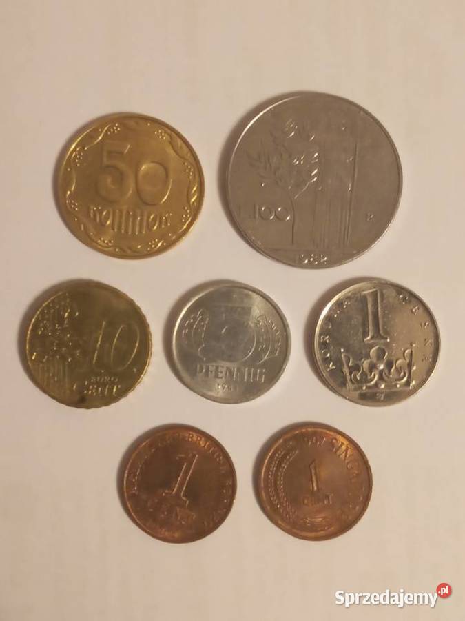MONETY ZAGRANICZNE ZESTAW 7 MONET zachodniopomorskie Szczecinek