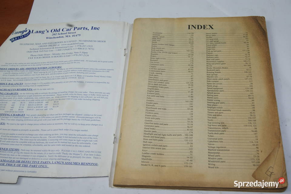 FORD T KATALOG CZĘŚĆI FORD MODEL A T śląskie Rybnik